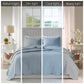 3 Piece Reversible Scalloped Edge Quilt Set - Blue King/Cal King