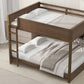 Queen over Queen Bunk Bed with Storage Cabinets and USB Ports