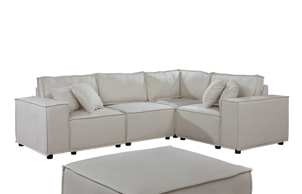 Melrose 99" Modular Sectional Sofa with Ottoman