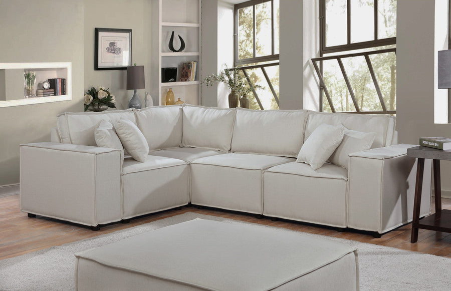 Melrose 99" Modular Sectional Sofa with Ottoman