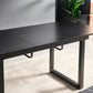 Square Extendable Dining Table With Metal Leg, Modern Space Saving Kitchen Table For Living Room - view 12