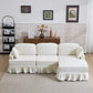 103.15'' Modern Sectional Sofa with Removable Ruffled Pleated Skirt