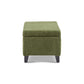 Storage Ottoman with Flip-Top Lid, Easy Assembly, Boucle Fabric & Rubber Wood Legs, Retro