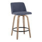 26" Contemporary Fixed-Height Counter Stool with Swivel