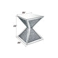Noralie - End Table With Faux Diamonds - Mirrored