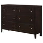 Wedgewood Cappuccino 6-Drawers Dresser
