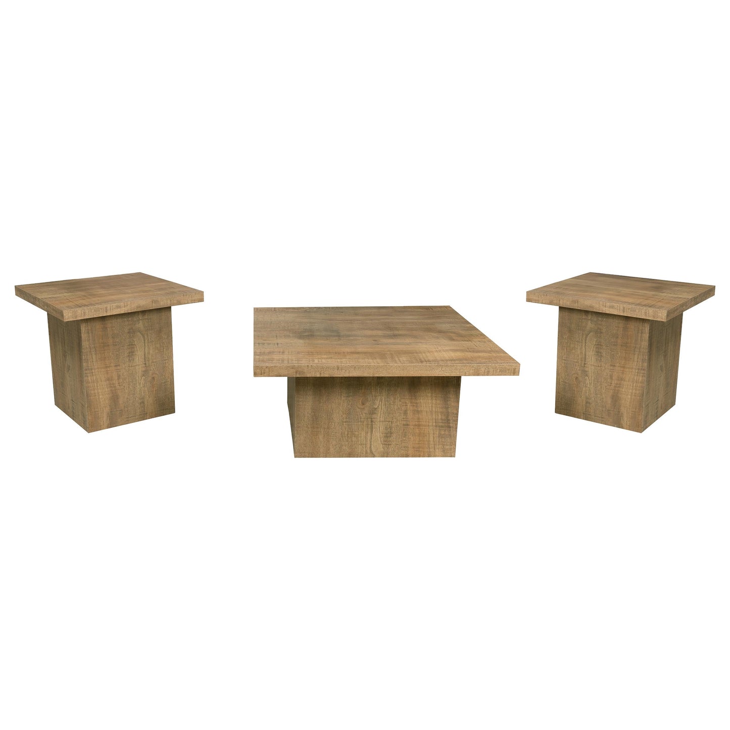 Exeter Mango Square 3-Piece Coffee Table Set