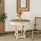 Curved Legs Farmhouse Style Small Size Round Dining Table End Table Side Table Coffee Table For Dinette, - view 5