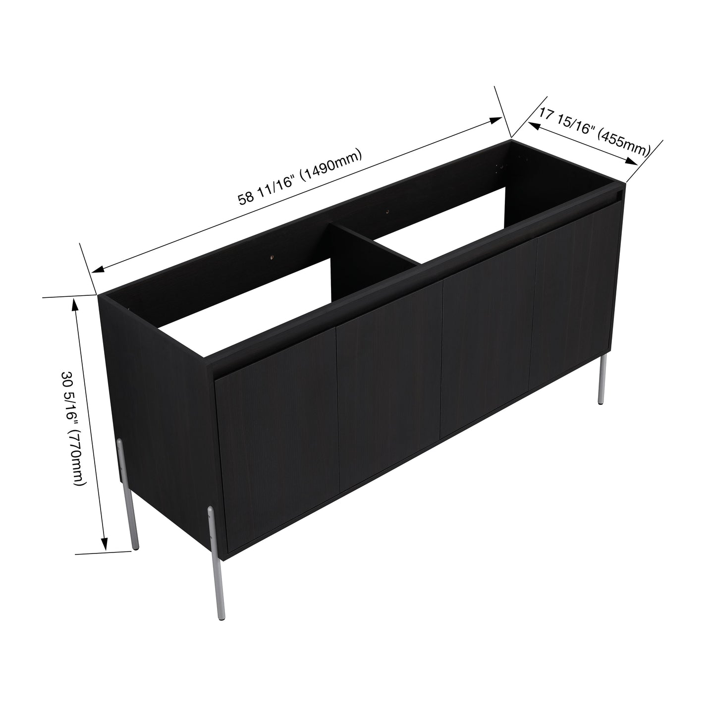 60" Freestanding Bathroom Vanity