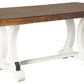 Valebeck - Rectangular Dining Room Table - White / Brown