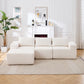 L - Shape Modern Minimalist Modular Sectional Sofa, Upholstered Cloud Couch With Deep Seats - view 12