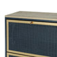 Modern Rattan 3 Door Shoe Rack Cabinet for Entryway