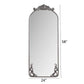 58"x24" Arched Full Body Mirror with Vintage Ornate Carving