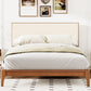 King Size Solid Dry Bamboo Wood 12 Inch Platform Bed