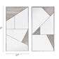 Chafik - Accent Mirror (Set of 2) - Mirrored, Natural Oak & Chrome