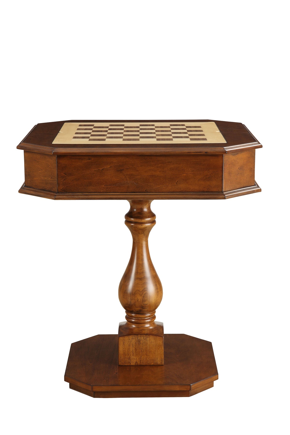 Bishop Cherry Finish Reversible Chess Checker Game Table