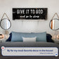 Give It To God And Go To Sleep Rustic Sign II