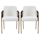 Modern Glam Upholstered Dining Chairs (Set of 2)