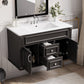 36 Inch Wall Mounted Bathroom Cabinet with Ceramic Sink