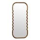 Oversized Wooden Floor Mirror with Unique Design