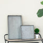Set of 3 Decorative Galvanized Trays