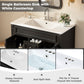36 Inch Wall Mounted Bathroom Cabinet with Ceramic Sink