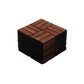 Acacia Wood Interlocking Deck Tiles Checker Pattern, 10PCS 12" x 12" Square