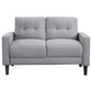 Bowen Upholstered Track Arm Tufted Loveseat Grey - view 6