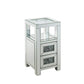 Noralie - 24" Accent Table - Clear Glass, Mirrored & Faux Diamonds