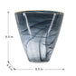 Smokey Black Gold Rimmed Glass Vase