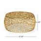 Modern Glam Mesh Coffee Table with Gold Accents and Aluminum Frame