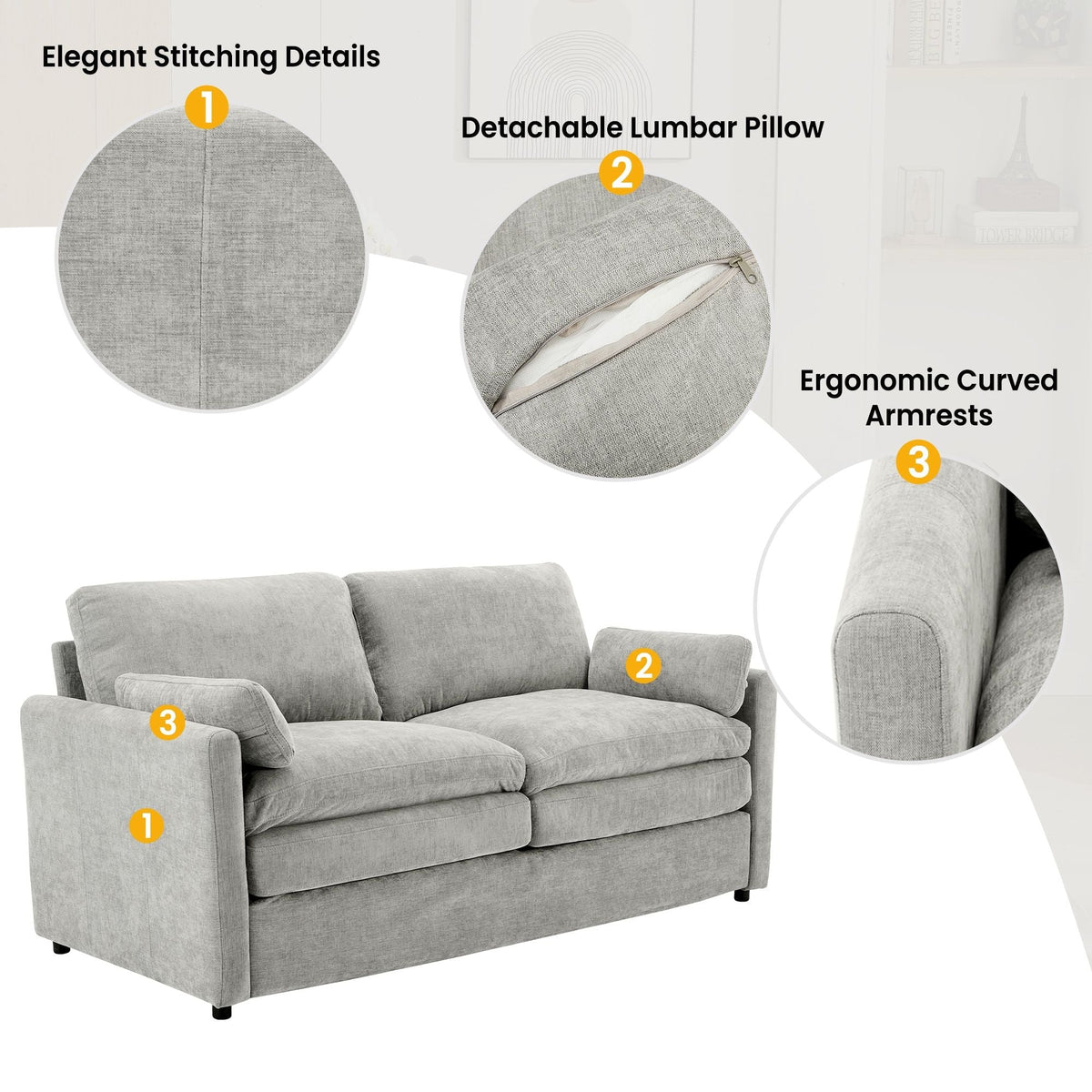 Cloud Sofa Set Couch For Living Room - view 12
