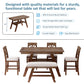 TOPMAX 6-Piece Wood Counter Height Dining Table Set
