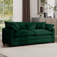 Modern 2 Seater With 4 Pillows, Upholstered Deep Seating Loveseat - view 19
