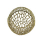 Aluminum Drum End Table with Intricate Design in Gold