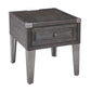 Todoe - Rectangular End Table - Dark Gray