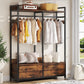 47.2" Rustic Brown Freestanding Closet Organizer