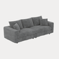 82.7" Plush Corduroy 3-Seat Sofa