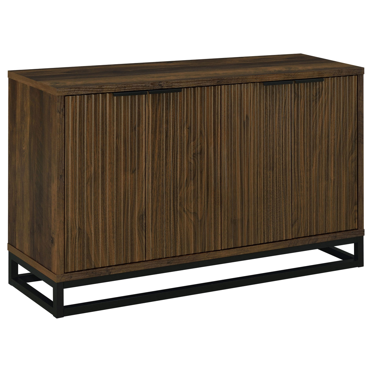 Thurston Dark Pine 4-Door Engineered Wood Accent Cabinet