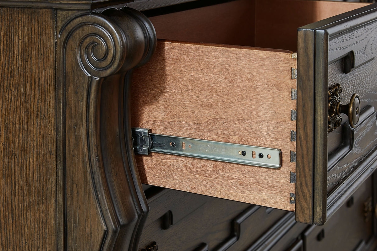 Maylee - Dresser And Mirror - Dark Brown