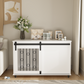 Modern Wooden Dog Crate Furniture with Sliding Barn Door