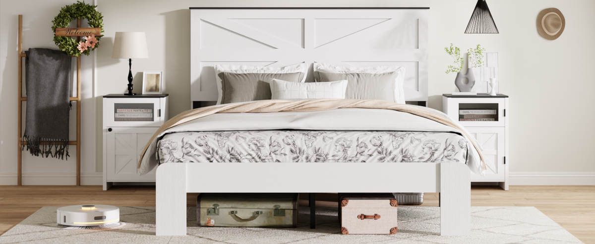 King Bed Frame with Headboard