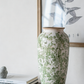 Ceramic Accent Vase With Floral Patterns