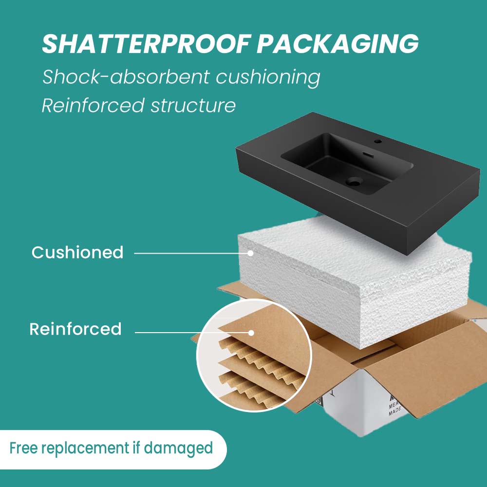 BB02-36-109 Integrated Engineered Solid Surface Basin