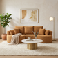 106 in. 2-Piece Fabric Cloud Curved Sectional Boucle Sofa, Chaise Lounge