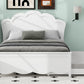 Full Size Wood Platform Bed with Headboard and Twin Size Trundle