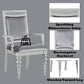 Maverick Fabric & Platinum Finish Arm Chair Set of 2