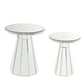 Lotus - 20" Accent Table - Mirrored, Faux Ice Cube Crystals