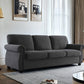 Soft Sofa, Upholstered 3 Seater Couch With High Density Foam, Loose Back Cushions And Turned Legs - view 13