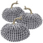Chenille Weighted Pumpkin - Gray, Set of 3